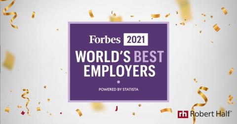 Forbes nombra a Robert Half como una de las mejores empleadoras del mundo